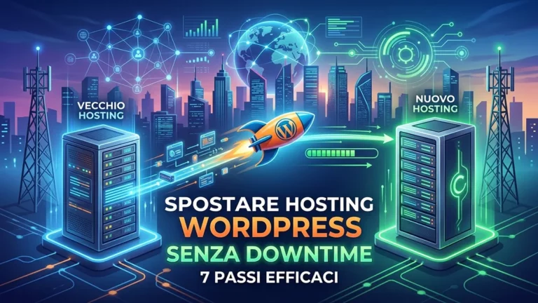 Spostare hosting WordPress senza downtime - schema dei 7 passi