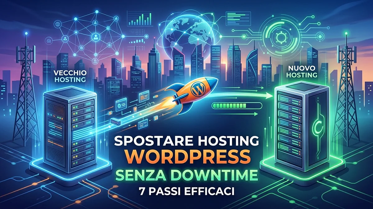 Spostare hosting WordPress senza downtime - schema dei 7 passi