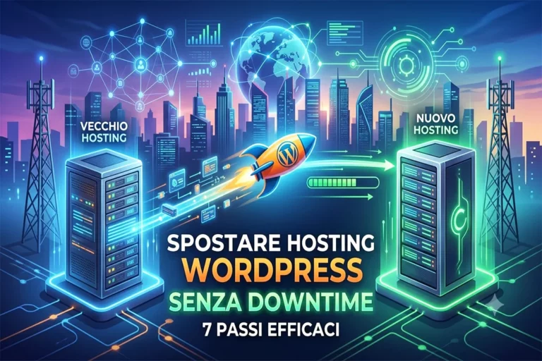 Come spostare hosting WordPress senza downtime - schema dei 7 passi