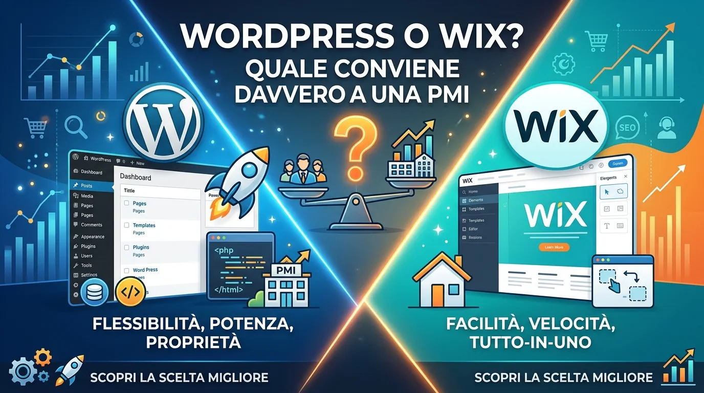WordPress o Wix: confronto tra le due piattaforme per il sito di una PMI